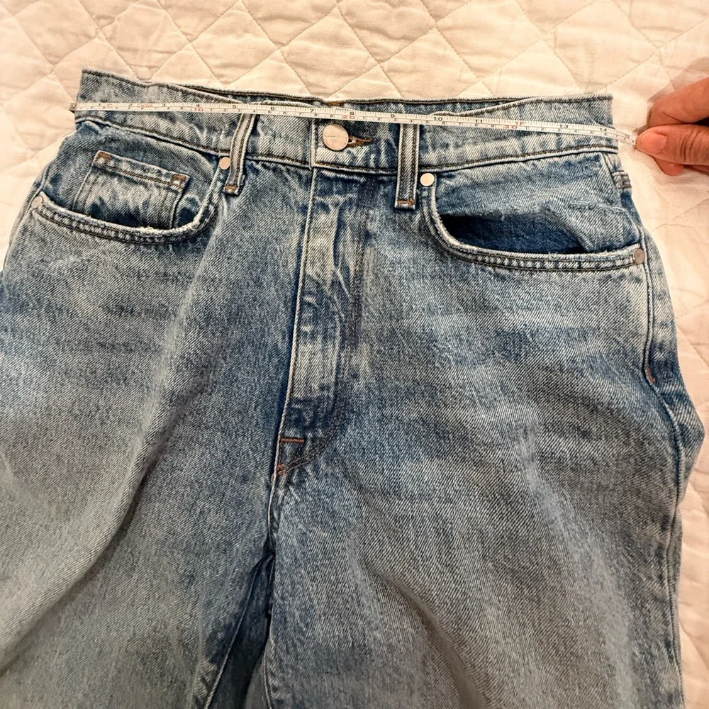 BLDWN Vintage Straight Denim 100% Cotton Women's Button Zip Pockets Vintage Blue - Picture 12 of 17